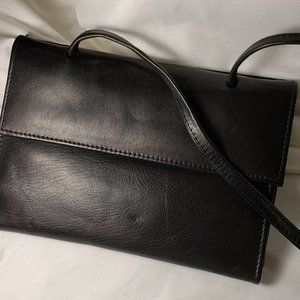 Black Leather Crossbody Bag